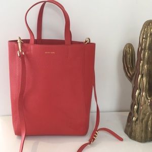 Anine Bing Reddish Orange Tote and Crossbody